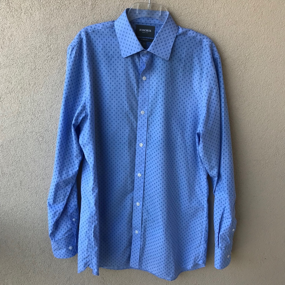 Bonobos Light Blue Patterned Dress Shirt